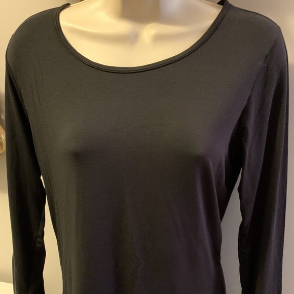 Long Sleeve Black Top by HeatTech - Picture 1 of 3